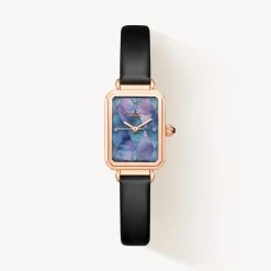 Diamond-pattern Blacklip Mother-of-pearl Watch