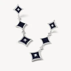 Blue Sandstone Chain Earring -Lola Rose Jewellery Shop 2 5