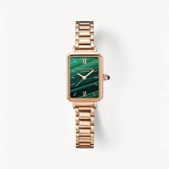 Rose Gold Malachite Textured Watch