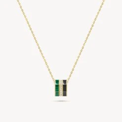 Octagon Black Onyx Necklace