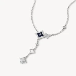 Blue Sandstone Chain Necklace -Lola Rose Jewellery Shop 50104 2 2