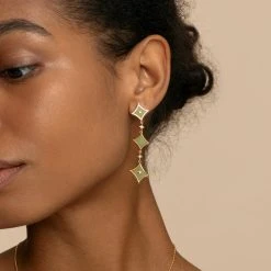 Aventurine Chain Earring -Lola Rose Jewellery Shop 60113 2 3