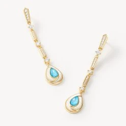 Turquoise Chain Earring -Lola Rose Jewellery Shop 60305 2 1