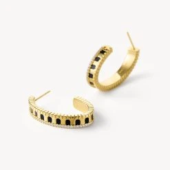 Black Onyx Earring -Lola Rose Jewellery Shop 60506 2 2