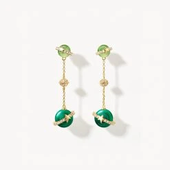 Malachite Earring