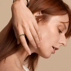 Arch Black Onyx Ring -Lola Rose Jewellery Shop 70514 1 2