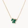 Malachite Simple Leaf Necklace -Lola Rose Jewellery Shop MalachiteSimpleLeafNecklace 2